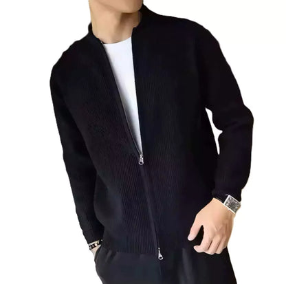 Pit Stripe Knit Cardigan -  #  Top Shop Men's Cardigan Sweater: Slim Fit, Pit Stripe | Perfect Design 