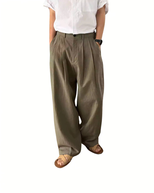 Korean Nobility Pants - Korean Nobility Pants | Wide-Leg Trousers | Men's Luxury Linen Pants Alex Shogun Men's Clothes
