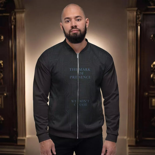 The Mark of Presence Bomber Jacket - The Mark of Presence Black Bomber Jacket for Men | Best Bomber Jackets Alex Shogun Men's Clothes