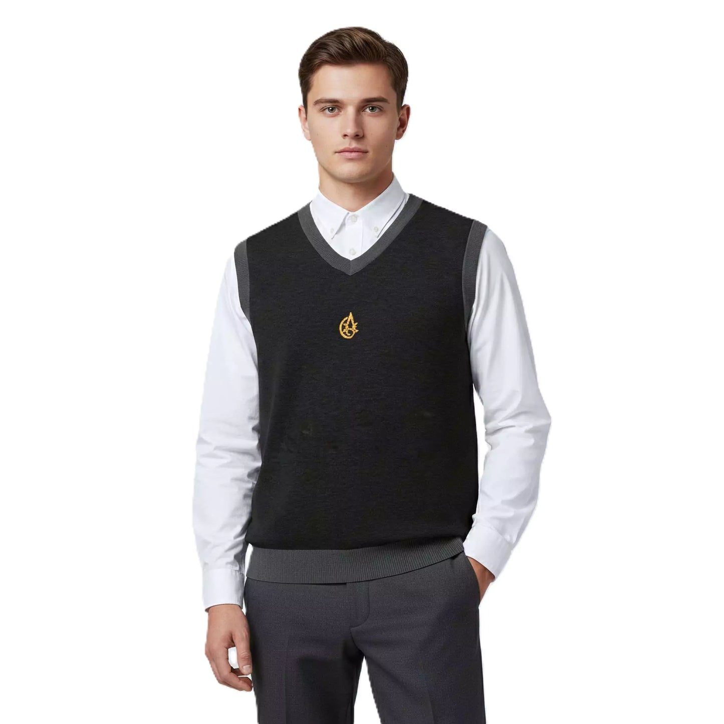 The Noir V-Neck Vest - The Noir V-Neck Vest Alex Shogun Men's Clothes