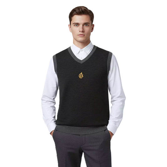 The Noir V-Neck Vest - The Noir V-Neck Vest Alex Shogun Men's Clothes