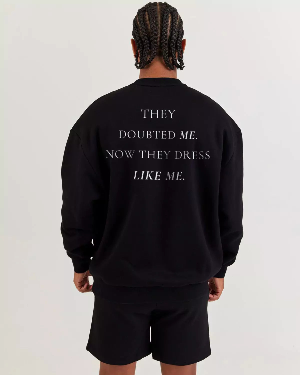 They Follow Me Oversized Sweatshirt - They Follow Me Oversized Sweatshirt | Heavyweight Streetwear Alex Shogun Men's Clothes