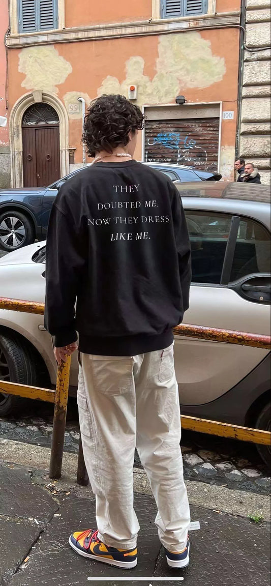 They Follow Me Oversized Sweatshirt - They Follow Me Oversized Sweatshirt | Heavyweight Streetwear Alex Shogun Men's Clothes