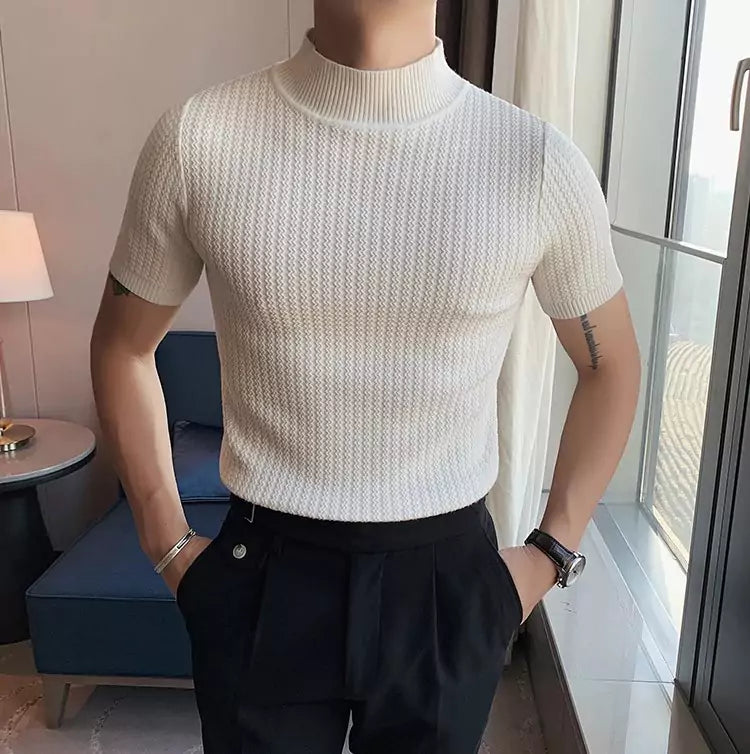 Tight Knitted T-shirt -  #  Top Comfortable Men Turtleneck T-Shirt: Best | Perfect T Shirts for Men 