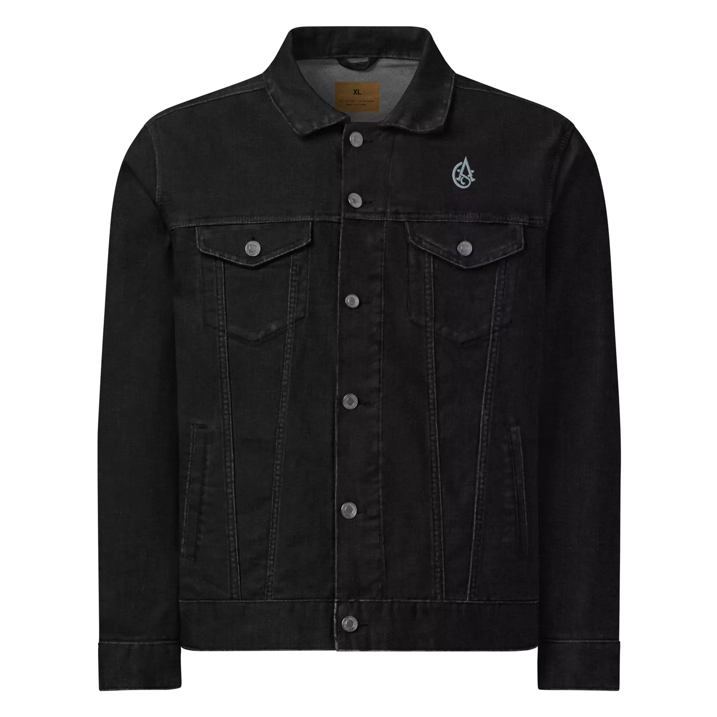 Silent Authority Denim Jacket - Embroidered Premium Denim Jacket – Alex Shogun Legacy Alex Shogun Men's Clothes