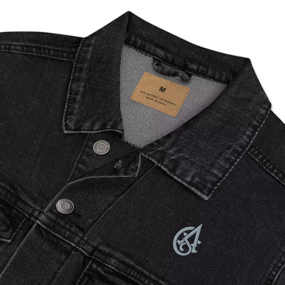 Silent Authority Denim Jacket - Embroidered Premium Denim Jacket – Alex Shogun Legacy Alex Shogun Men's Clothes