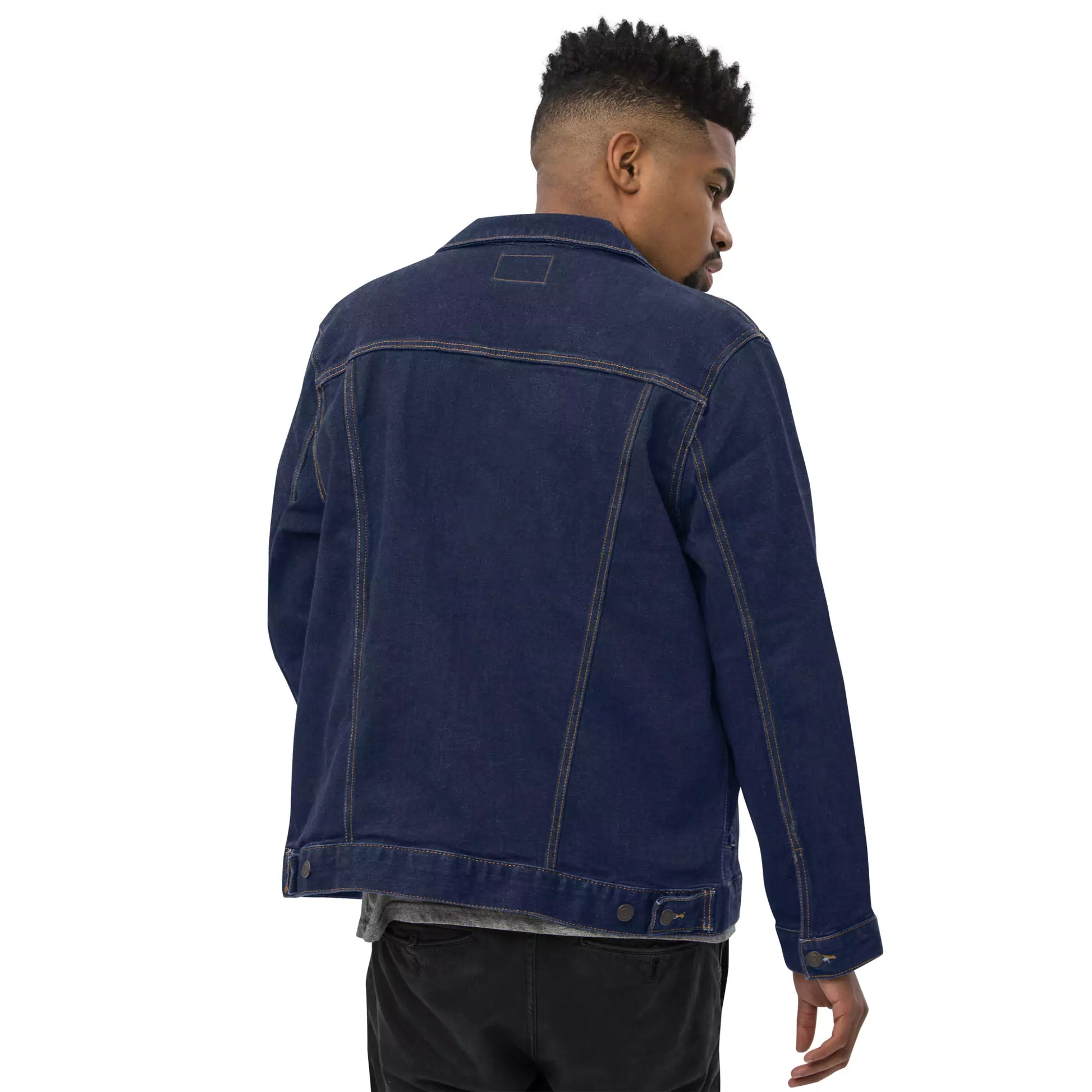 Silent Authority Denim Jacket - Embroidered Premium Denim Jacket – Alex Shogun Legacy Alex Shogun Men's Clothes