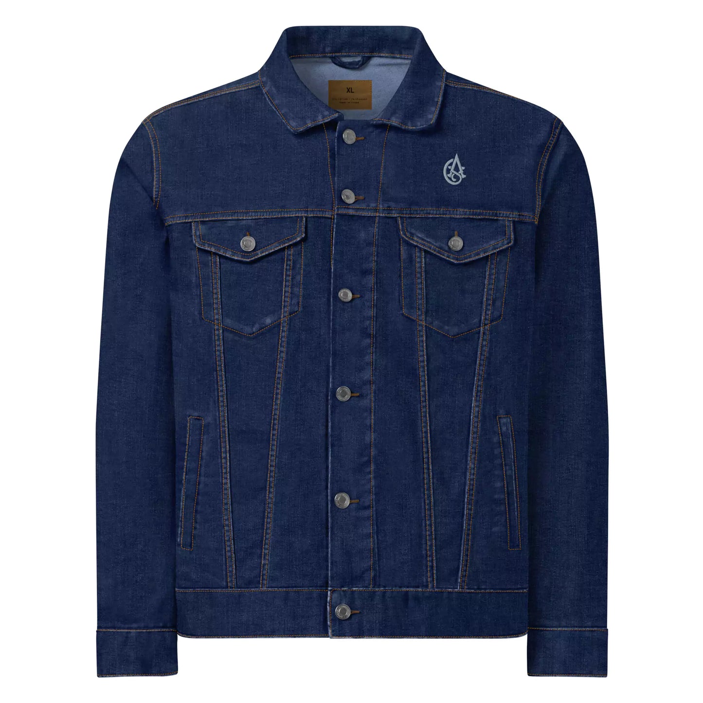 Silent Authority Denim Jacket - Embroidered Premium Denim Jacket – Alex Shogun Legacy Alex Shogun Men's Clothes
