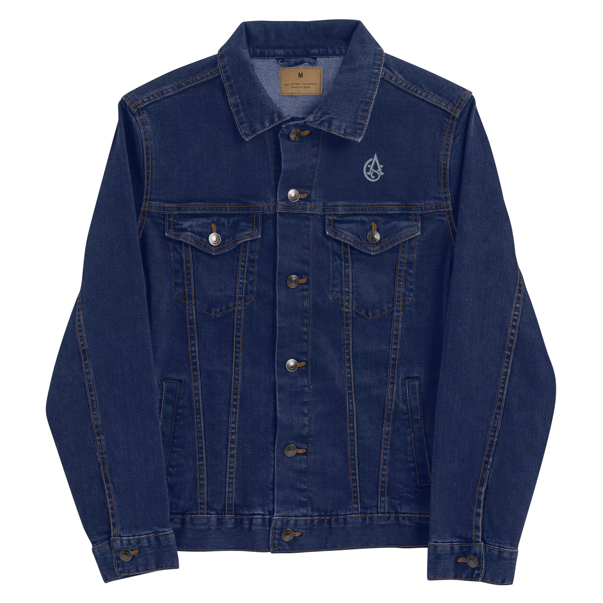 Silent Authority Denim Jacket - Embroidered Premium Denim Jacket – Alex Shogun Legacy Alex Shogun Men's Clothes