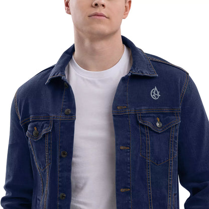 Silent Authority Denim Jacket - Embroidered Premium Denim Jacket – Alex Shogun Legacy Alex Shogun Men's Clothes