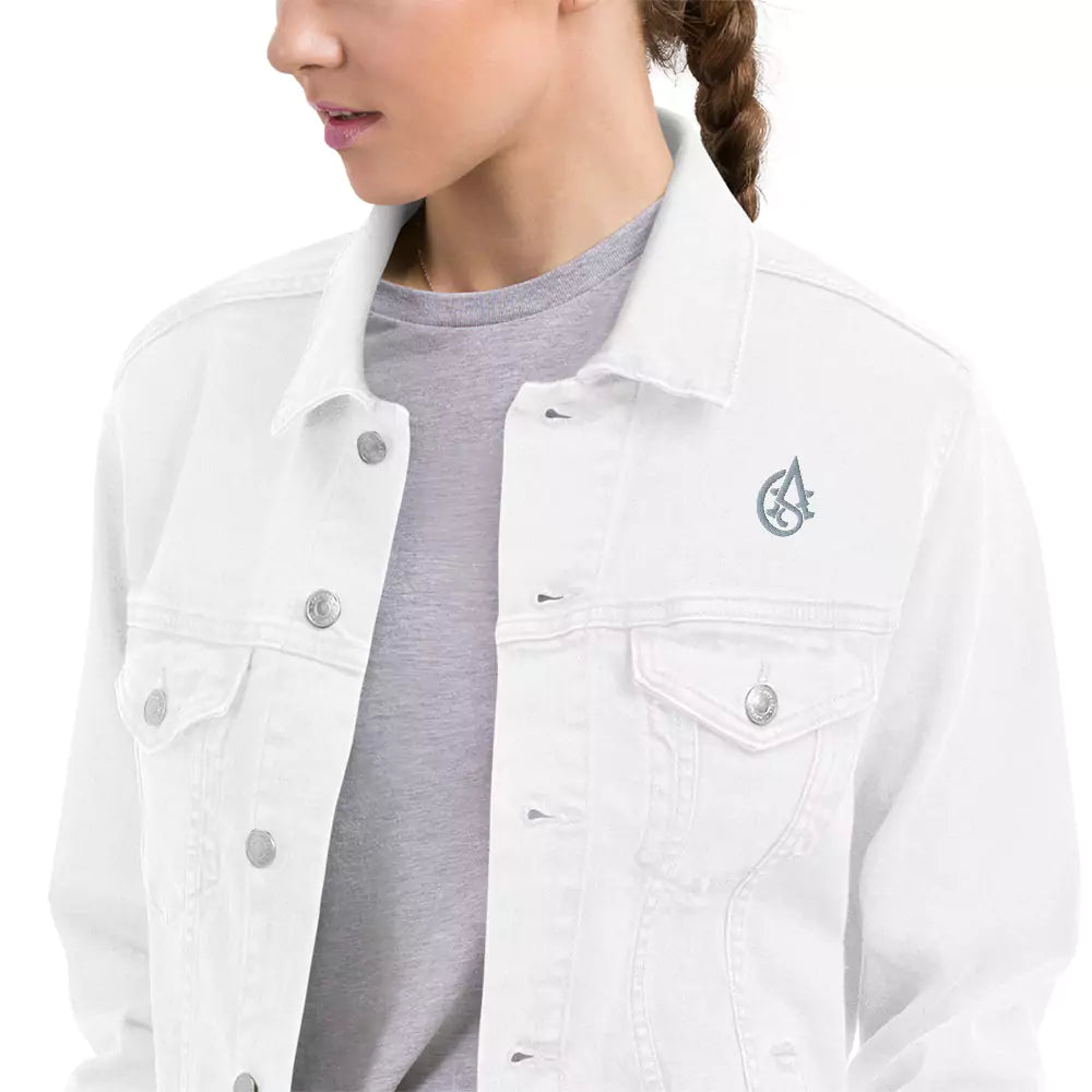 Silent Authority Denim Jacket - Embroidered Premium Denim Jacket – Alex Shogun Legacy Alex Shogun Men's Clothes