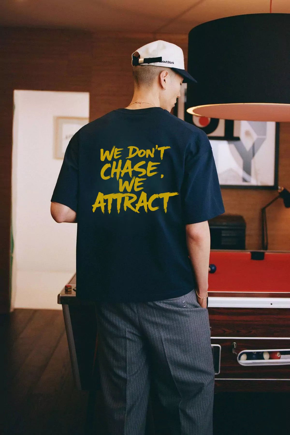 Statement Tee – "We Don’t Chase. We Attract" - Statement Tee – "We Don’t Chase. We Attract" Alex Shogun Men's Clothes