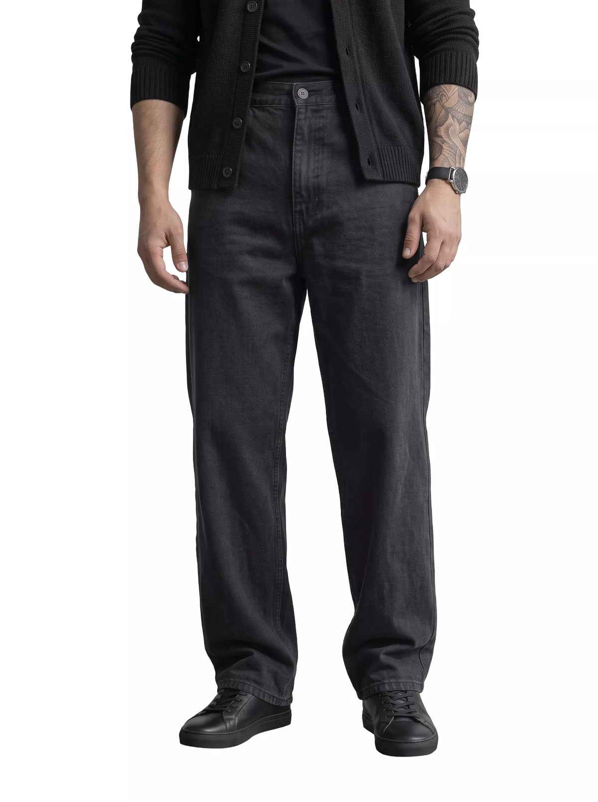 Men's Wide-Leg Jeans, Loose Straight Fit
