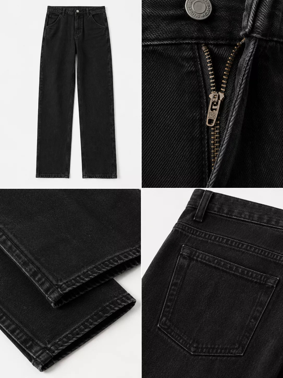 Men's Wide-Leg Jeans, Loose Straight Fit